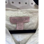 Saint Tropez West Linen Hooded Zip Up Utility Jacket Cream White Size 2X Photo 4