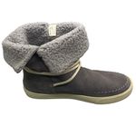 Toms Vista Waterproof Suede Leather Faux Fur Lace Up Boots Size 9 Photo 2