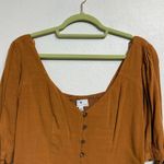 Socialite  Terracotta Puff Tie Sleeve Crop Blouse Sz S Photo 1
