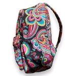 Vera Bradley Campus Backpack PETAL Paisley Black Pink Quilted Travel School Photo 10