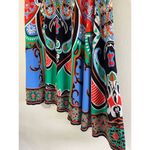 Forever 21 Womens Sz M Colorful Boho Maxi Skirt Vibrant Paisley Festival Summer Hippie Photo 3