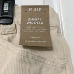 Madewell  Women's‎ Cropped Pants Size 33 Petite Cream Ribbed Emmett Wide Leg NWT Photo 9