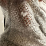 Eileen Fisher Medium Cardigan Knit Italian Yarn Merino Wool Grey Waterfall 3/4 Photo 6