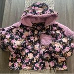 For Love & Lemons floral sherpa puffer hooded jacket Photo 5