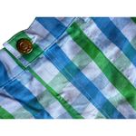 NWOT Big Bud Press Work Shorts in Green & Blue Check Large Photo 2