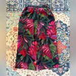 Eliane Rose 262 Elaine Rose Vibrant Leaf Tropical Print Wide Leg Pants small Photo 1