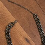 Black flat braid rhinestone jewel necklace Photo 2