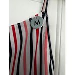 Forever 21 New One Piece Red White Blue Stripe Swimsuit M Photo 3