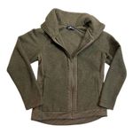 The North Face Fleece Jacket Full Zip Sherpa Olive Green Athletic High Neck Photo 0