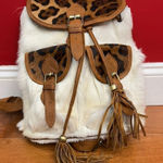 Jaded Gypsy backpack Leopard Print and White Fur Women's Backpack Photo 0