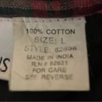 Newport News dark reds and greens, 100% Cotton Vintage blazer. Size Large. EUC Photo 6