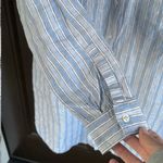 NWT J. Jill Love Linen 100% Linen Striped Roll Tab Sleeve Shirt Dress Petite XS Size undefined Photo 4