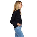 Emerson Fry Edie Ponte Mock neck long sleeve Black Knit Top Sz L Size L Photo 9