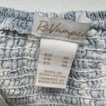 Revamped Linen Blend Tie Dye Blue & White Cropped Top Size Medium Smocked Photo 4