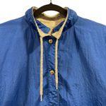 90s Vintage grannycore reversible sweatshirt jacket, gray and blue, Size XL Photo 7