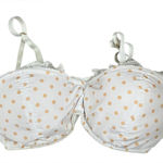 Blush  Bra Yellow Polka Dot Balconette Bra White Bras, 34B Photo 0