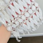 Sagaie Paris Vintage White Crochet Lace Trim Pants Size 6 Photo 4