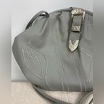 Gray Western Embroidered Oval Clutch Crossbody Buckle Purse‎ Photo 2