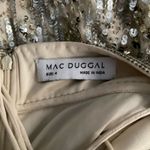 Mac Duggal 5687 SEQUINED ONE SHOULDER DRAPED LACE UP GOWN NWT Nude Silver 4 Photo 14