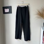 Saks Potts Pants Black Lissi Logo Jacquard High Rise Straight Leg Pants Size 1 Photo 3
