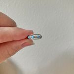 Silver & Blue Bead Pinkie Ring “Bluebell” Toe Tiny Adjustable Bohemian Beach Jewelry Photo 9