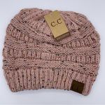 C.C. knit chunky beanie in confetti pink Photo 1