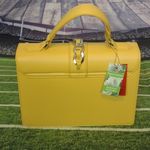 Badgley Mischka  yellow handbag vegan leather Photo 5