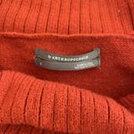 Anthropologie by ‎ Rustic Orange Ribbed Cowl Neck Sweater Women's Small Classic Photo 3