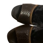 Dries Van Noten Leather Snakeskin Colorblock Gold Glitter Heels Photo 3