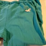 Hollister RARE VTG Y2K  Capri Teal Large Cuffed Pants Blue Logo Women’s Blue Photo 5