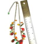 Orange and green beaded collar necklace Photo 6