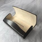 BCBGMAXAZRIA Brown Leather Clamshell Hinged Magnetic Glasses Sunglasses Case Photo 0