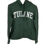 Red Shirt Tulane University Hoodie Sweatshirt Fleece Pocket Green White Small Photo 0