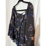 Ava & Viv Women’s Black‎ Floral Blouse Boho 2X Peasant Ribbed Plus Long Sleeve Photo 1