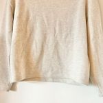 ZARA Oversized Cream Soft Felt Ribbed Neck Long Sleeve Sweater Size S Photo 4