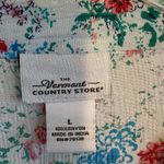 Lucky Brand The Vermont Country Store Gauze  Floral Print Long Sleeve Popover Shirt White L Photo 8