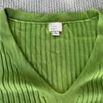 A New Day  Light Green Ribbed V Neck Long Sleeve Column Knit Dress Size Large Photo 7