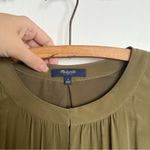Madewell • Moonset Silk Dress olive green washed midi shift Photo 4