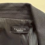 Talbots  The Grace Fit Double Breasted Ribbed Blazer Jacket Cotton Silk Black, 14 Photo 2