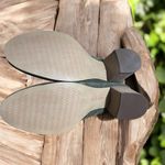 Violet & Red Jenna Bootie Heeled Ankle Boots Suede Leather Upper Olive Green 7.5 Photo 3