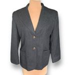 Vintage Giorgio Sant’Angelo Gray Wool Blazer Jacket Structured Tailored Minimal Size M Photo 2
