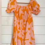 Free People NWOT Free People Mila Printed Mini Dress In Pink & Orange Photo 8