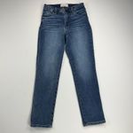 Evereve  The Ever Straight Ankle Jeans Medium Wash Mid Rise Stretch Denim Size 25 Photo 1