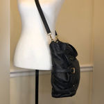 Michael Kors Gansevoort Black Tumbled Leather Shoulder Bag Crossbody Totei Photo 2