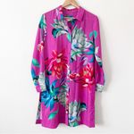 Maeve Anthropologie  Tunic Buttondown Dress in Pink Combo Photo 2