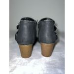 Women’s Zip Up Cowboy Faux Leather Black Heeled Ankle Bootie 8 Black Photo 4