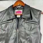 Highway Original style lifestyle clothing black vest faux leather moto sz medium Photo 3