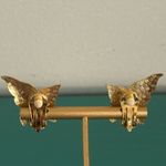 Vintage Cloisonne Enamal Butterfly Clip On Earrings with Pink and Gold Accents Photo 7
