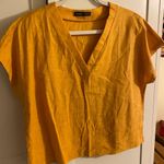 SheIn Yellow Short Sleeve Shirt Photo 3