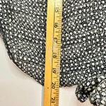 Max Studio Women’s 3/4 Sleeve Half Button Blouse Black White Print Size XS Sheer Photo 6